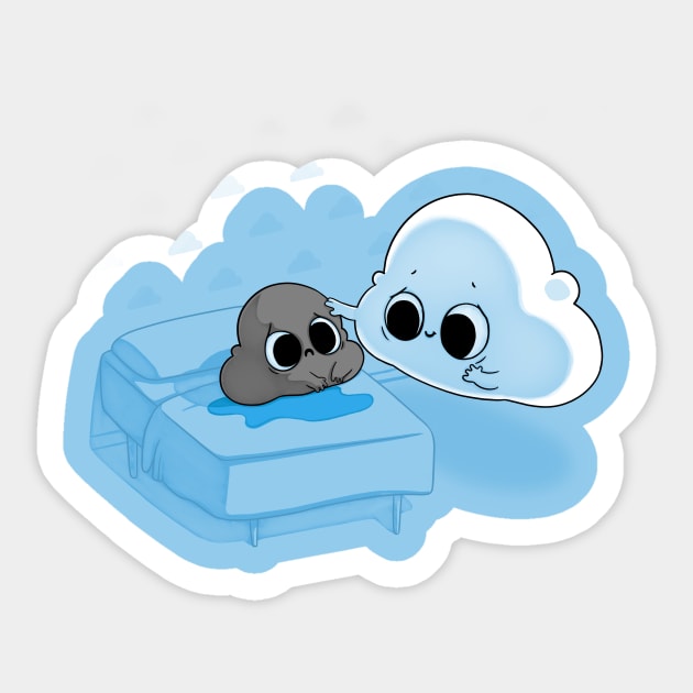 Wet Bed Sticker by Naolito
